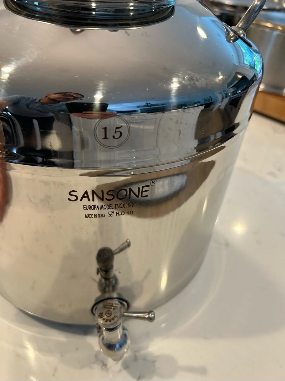 Stainless Steel Beverage Dispenser in Silver